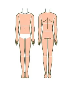 メンズルシアクリニックの脱毛箇所イメージ画像