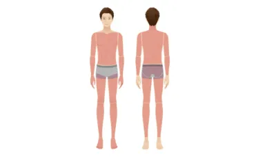 エミナルクリニックメンズの脱毛箇所イメージ画像