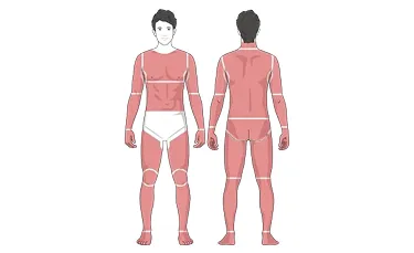 ゴリラクリニックの脱毛箇所イメージ画像