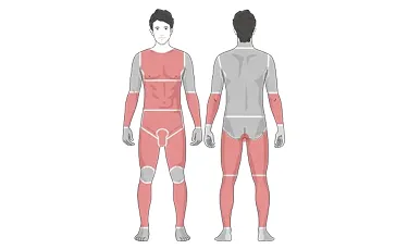 ゴリラクリニックの脱毛箇所イメージ画像