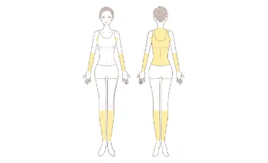 ウィルビークリニックの脱毛箇所イメージ画像
